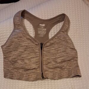 Avia Women's Heathered Sports Bra with Zip Front 3X